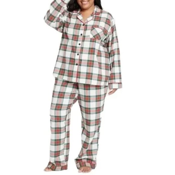 Target Wondershop Women's Holiday Flannel Family Pajama Set - 3X Tartan Plaid - Picture 1 of 5